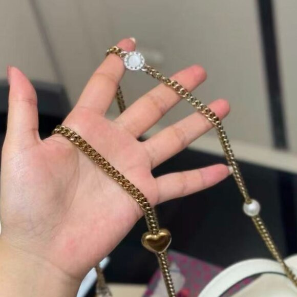 Tory Burch White Quilted Mini Bag with Gold Accents - Picture 6 of 7